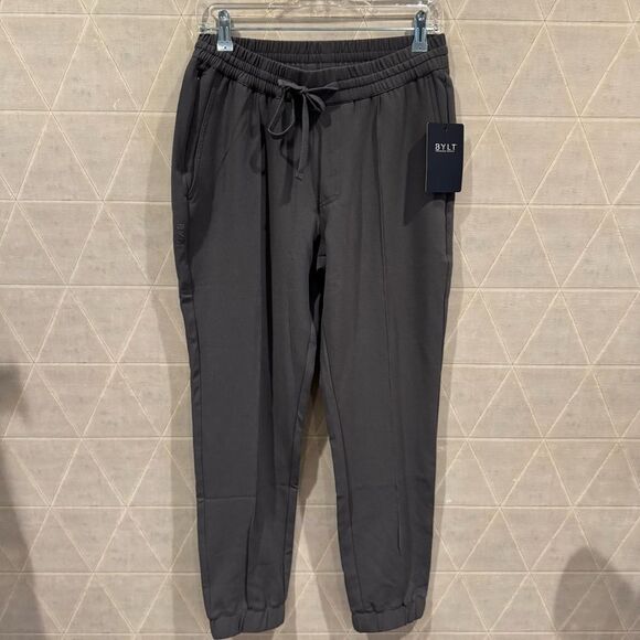 NWT! BYLT CHARCOAL EXECUTIVE 2.0 TIE WAIST JOGGER Gray Size Medium $145